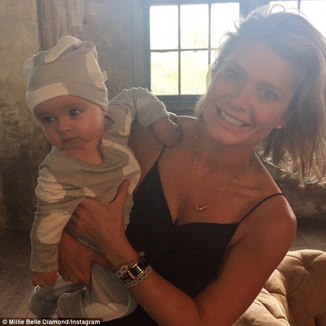 Famous friends: In this pic Millie-Belle is seen with X Factor judge and singer Nat Bassingthwaighte during a photo shoot
