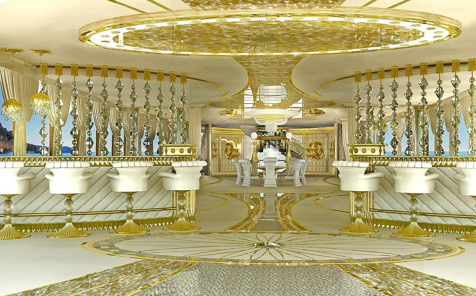 Bárok elterjedt az a hajó, mint egy fitness sentre, spa, színház, szauna, hammam, diszkó és még egy hó szobában